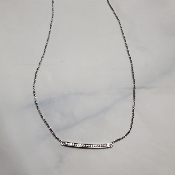 Express Silver Rectangle Necklace - Picture 5 of 5
